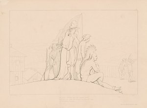 The Lovely Gertrude, Safe from Present Harm by Edward Webb, after George Elgar Hicks