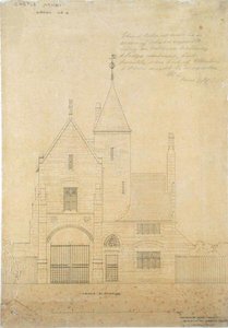 Front Elevation of Castle Ashby, Lodge No.2 by Edward William Godwin