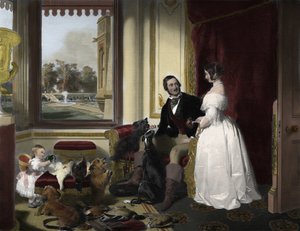 Windsor Castle in Modern Times by Edwin (after) Landseer