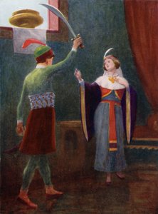 He Was in Great Anger and Held His Sword in His Hand by Edwin Arthur Norbury