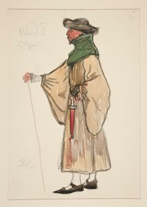 A Citizen, Costume Sketch for Henry Irving
