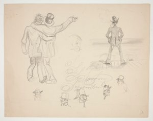 Assorted Male Figure Studies by Edwin Austin Abbey