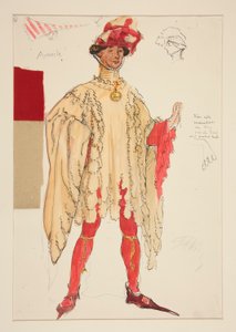Aumerle, Costume Sketch for Henry Irving