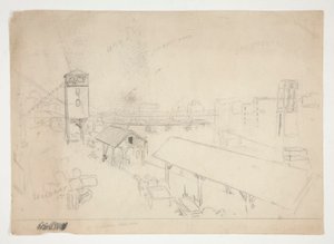 Barge Loading Scene at a River by Edwin Austin Abbey