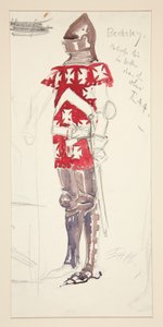 Berkeley, Costume Sketch for Henry Irving by Edwin Austin Abbey