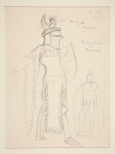 Bolingbroke (Tournament scene), costume sketch for Henry Irving by Edwin Austin Abbey
