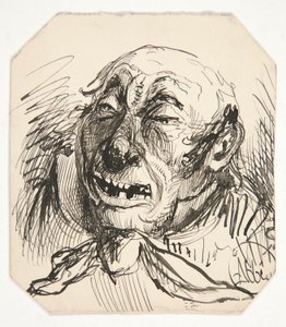 Caricature of a Balding Man