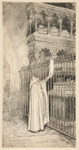 Claudio (reads from a scroll) by Edwin Austin Abbey