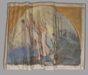 Compositional Study for The Spirit of Light, Rotunda, Pennsylvania State Capitol, Harrisburg by Edwin Austin Abbey