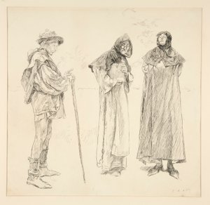 Dull, Sir Nathaniel, Holofernes, from Act IV, Scene ii, Love by Edwin Austin Abbey