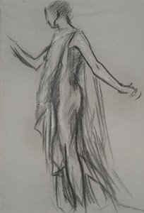 Early figure study by Edwin Austin Abbey