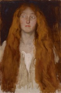 Figure Study of Ophelia, for The Play Scene, Hamlet, Act III, Scene II by Edwin Austin Abbey