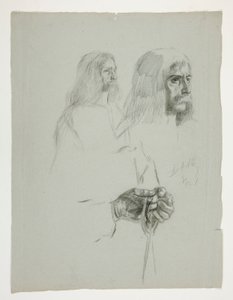 Figure Studies for One of the Murals from The Quest of the Holy Grail (a series of fifteen paintings for the Boston Public Library, completed in 1901) by Edwin Austin Abbey