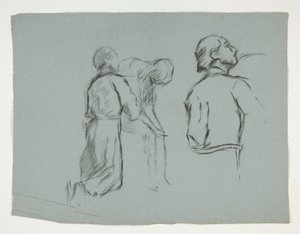 Figure Studies for the Knighting of Sir Galahad, from The Quest of the Holy Grail