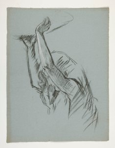 Figure Study for Castle of the Grail, from The Quest of the Holy Grail (a series of 15 paintings for the Boston Public Library, completed in 1901)