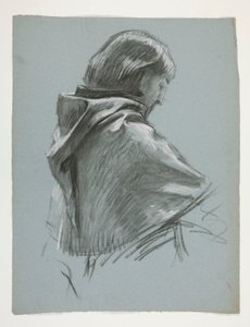 Figure study for King Arthur by Edwin Austin Abbey