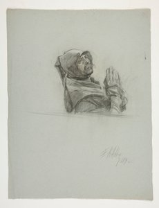 Figure Study for King Arthur by Edwin Austin Abbey