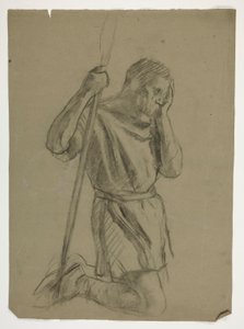 Figure Study for King Arthur by Edwin Austin Abbey