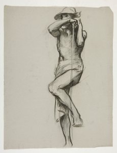 Figure Study for The Spirit of Vulcan, Genius of the Workers in Iron and Steel, Capitol Rotunda, Harrisburg, Pennsylvania by Edwin Austin Abbey