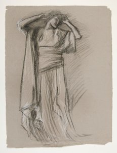 Figure Study for the Castle of the Maidens, from The Quest of the Holy Grail (a series of 15 paintings for the Boston Public Library, completed in 1901)