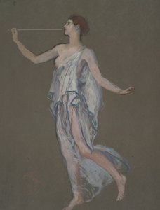 Figure Study for the Figure of Fame(?) by Edwin Austin Abbey