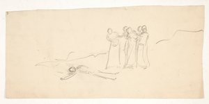 Figures, sketch for an unidentified Shakespeare play by Edwin Austin Abbey