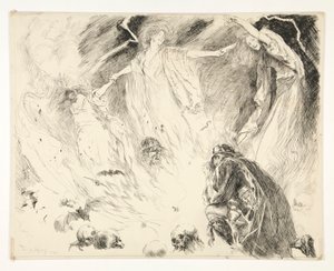 First Apparition: Macbeth! Macbeth! Macbeth! beware Macduff., Act IV, Scene 1, Macbeth