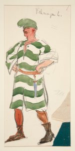 Fishmonger, Costume Sketch for Henry Irving by Edwin Austin Abbey