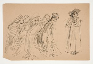 Galahad and the Captive Virtues, study for The Quest of the Holy Grail (series of fifteen paintings for the Boston Public Library, completed in 1901)