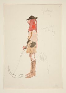 Gardener, costume sketch for Henry Irving by Edwin Austin Abbey