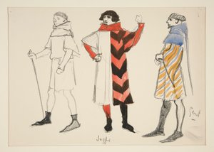 Juggler and Gent, costume sketch for Henry Irving