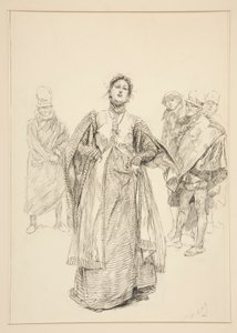 Katharina, illustration for Act I, Scene i, Taming of the Shrew by Edwin Austin Abbey