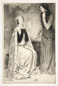Katherine and Alice - Act III, Scene V, King Henry V by Edwin Austin Abbey