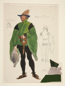 Keeper of Prison, costume sketch for Henry Irving
