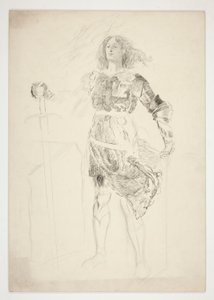 The Maid (study for .1181) - Act III, Scene II, King Henry VI (Part I) by Edwin Austin Abbey