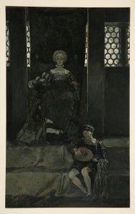 Mariana and Boy Singing - Act III, Scene I, Measure for Measure by Edwin Austin Abbey
