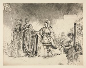 Marriage Morning of Theseus and Hippolyta (detail) - Enter Theseus, from A Midsummer Night by Edwin Austin Abbey