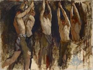 Men at an Anvil, Study for The Spirit of Vulcan by Edwin Austin Abbey