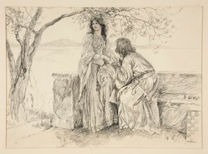 Miranda and Ferdinand, illustration for Act V, Scene i, The Tempest