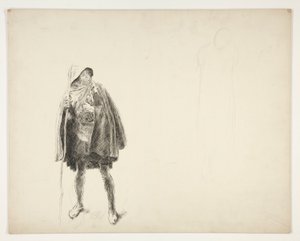 Peasant, Sketch for an Unidentified Shakespeare Play by Edwin Austin Abbey