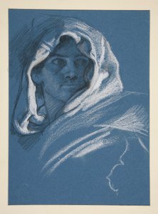 Portrait of a Hooded Young Man by Edwin Austin Abbey
