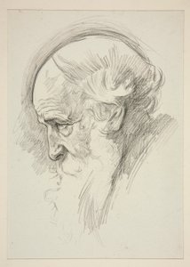 Portrait of an Old Bearded Man, in Profile by Edwin Austin Abbey