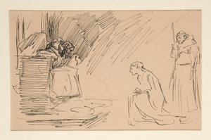 Preliminary Sketch for Act II, Scene I, All by Edwin Austin Abbey