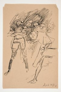 Preliminary Sketch for Act IV, Scene III, All by Edwin Austin Abbey