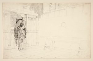 Preliminary sketch for Merry Wives of Windsor by Edwin Austin Abbey