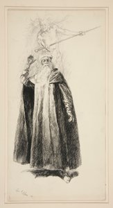 Prospero and Ariel, illustration for Act V, Scene I, The Tempest by Edwin Austin Abbey