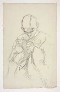 Robed Figure, Praying: Study for The Quest of the Holy Grail Mural Series at Boston Public Library