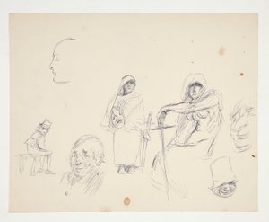 Sheet of Figure Studies by Edwin Austin Abbey