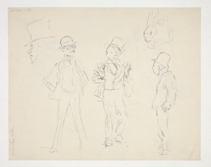 Sheet of Sketches of Figures by Edwin Austin Abbey