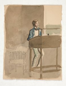 Sketch for Charles Dickens by Edwin Austin Abbey